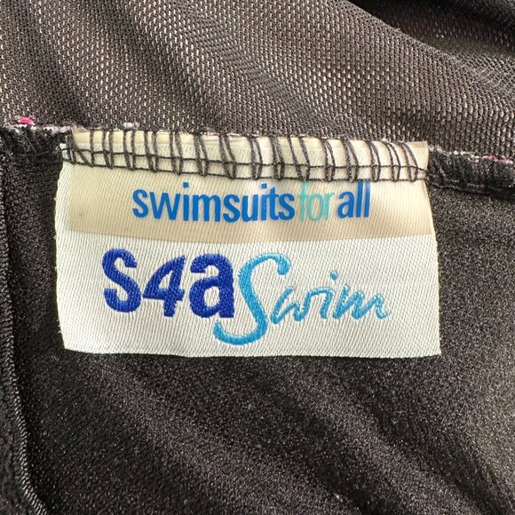 Swimsuits For All S4A Plus Size Swim Dress One Piece Swimsuit Floral Size 14 - Picture 5 of 8